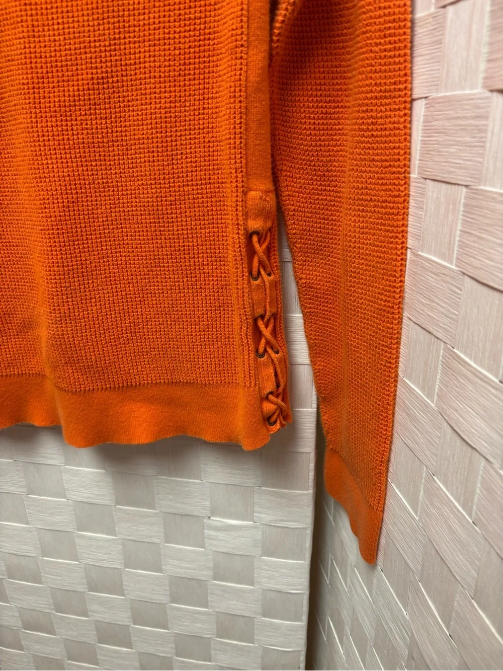 Lauren Jeans Co. Orange Knit Crewneck Sweater - Women Small